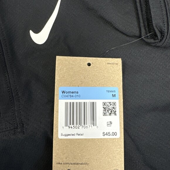 NIKE Victory Tennis Tank Women's Sleeveless Golf Shirt, Black, Medium - Picture 5 of 5